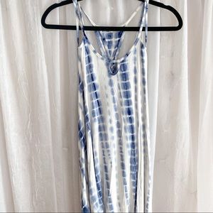 Blue Tie Dye Maxi/Midi Dress